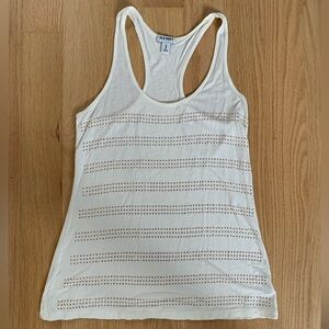 Sparkly Racerback Old Navy Tank Top, XS Flowy Long Top, Off-White Racerback Top